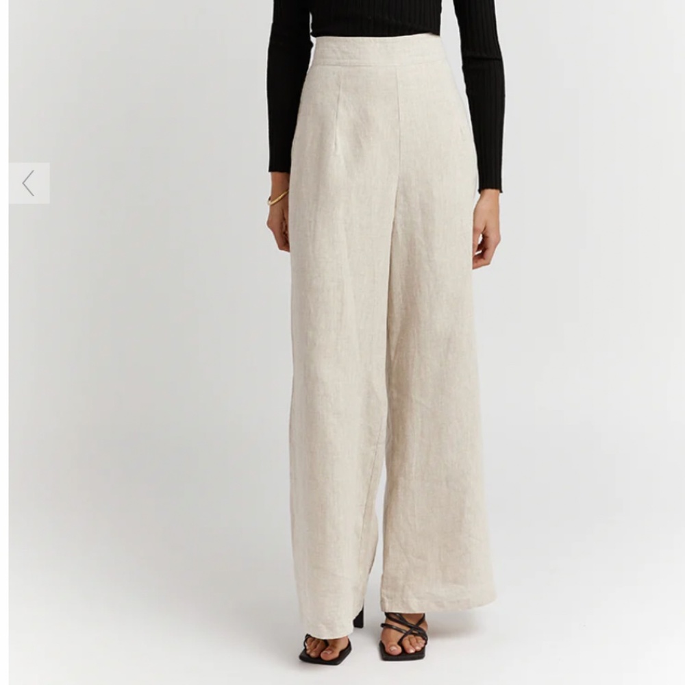 100% Linen Tailored Pants